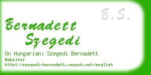 bernadett szegedi business card